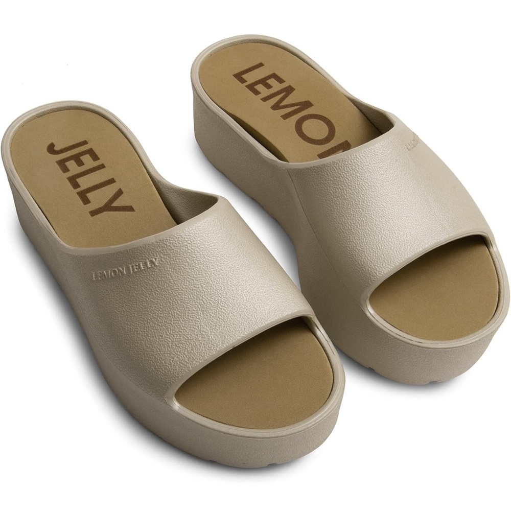 Warm Grey Lemon Jelly Sandals size 38 (7.5-8)